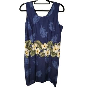 KY's Hawaiian Shift Floral Blue Size XL